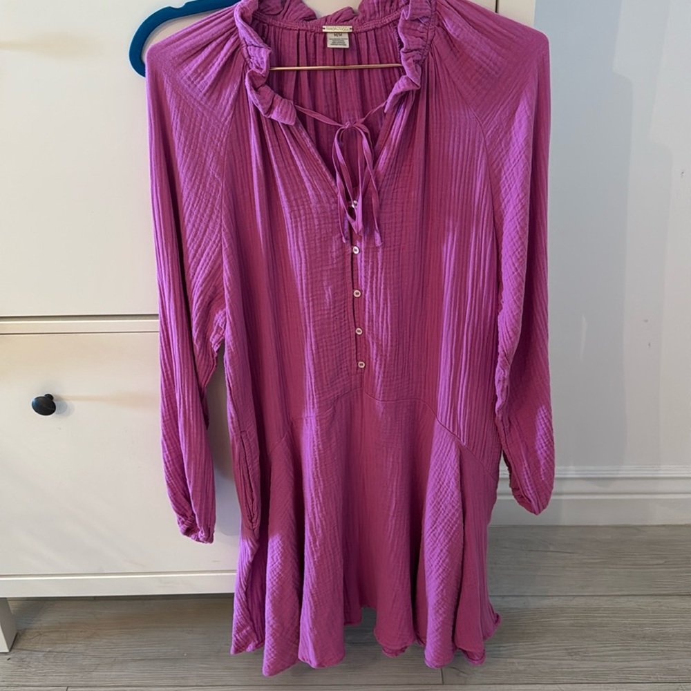 Magaschoni Pink Linen Dress